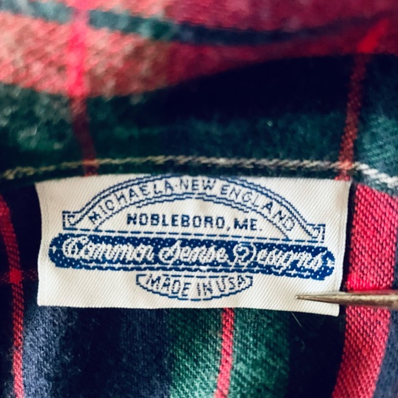 Garnet Hill red plaid full length cotton flannel unisex robe size XL - Picture 5 of 6